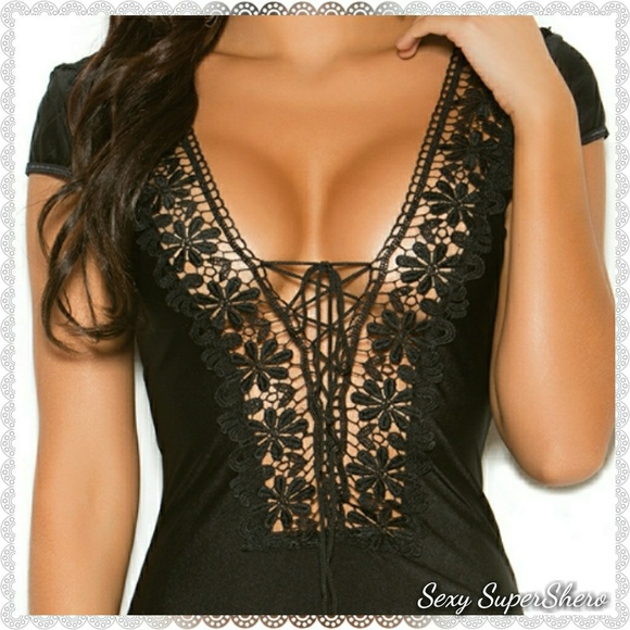 COPY TOP SELLER! 🆕Boho Short Sleeve Mini Dress Sexy Lace Up Front - Picture 5 of 7